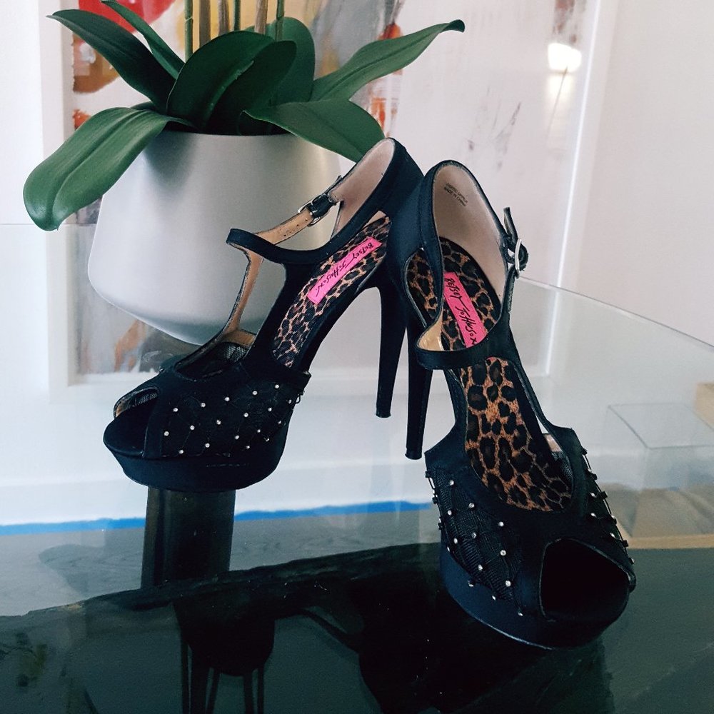 Betsey Johnson Diamond Rhinestone stilettos
